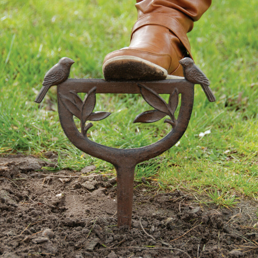 Esschert Design Boot Scraper Stake Bird Cast Iron Outdoor Garden Decor Black — image 2