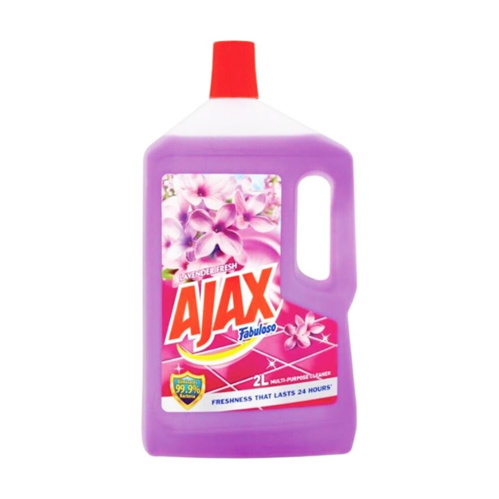 Ajax 2L Fresh Scent Anti Bactieral Multi-Purpose Floor Cleaner Lavender