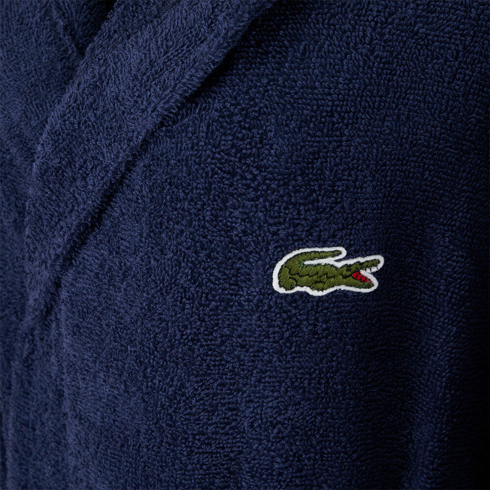 Lacoste Women's Open Bath Robe Towel Night Gown 100% Cotton Marine — image 4