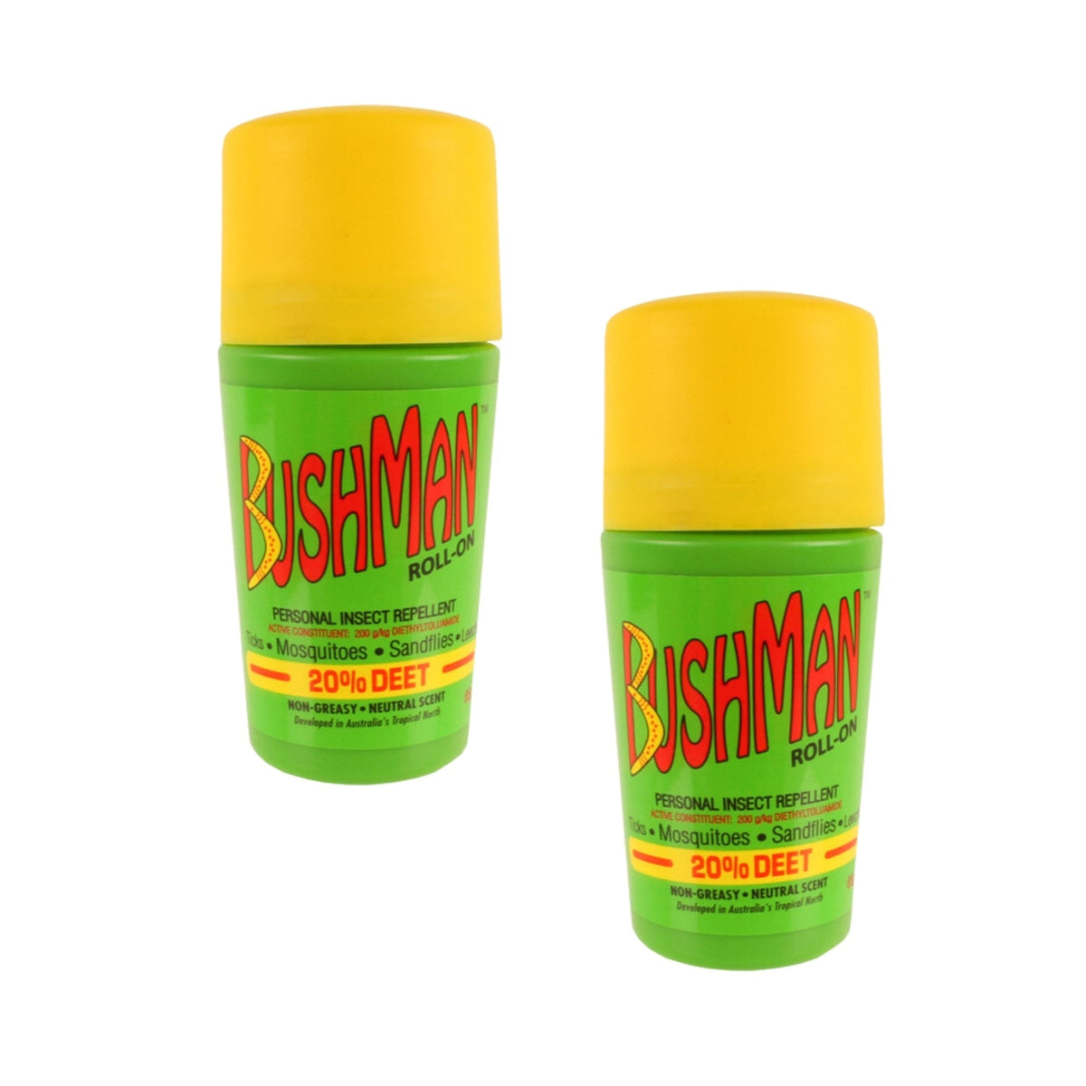 Bushman Plus Roll On Bug Spray Insect Repellent Accesories 65Grm (3 Pack)