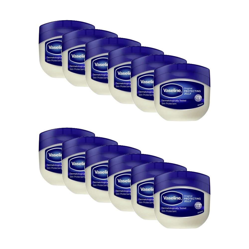 Vaseline Original Skin Protectant Care Tub Petroleum Jelly 100ml (12 Pack)