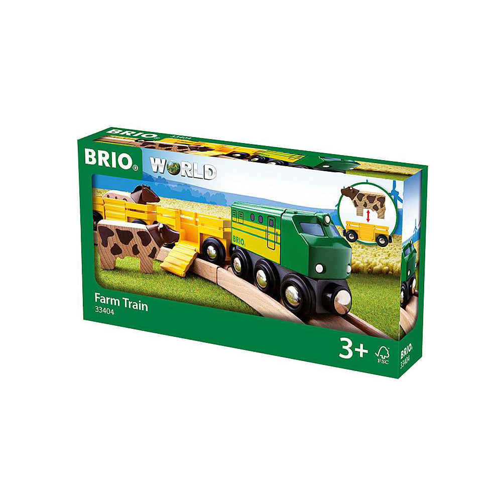 Brio Farm Train Kids/Childrens Pretend Play Interactive Toy Playset 3y+ (5 Pieces)