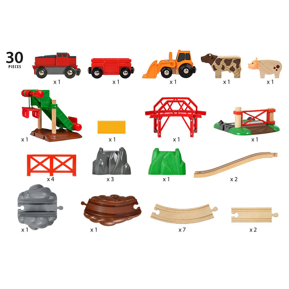 Brio Animal Farm Set Kids/Childrens Interactive Pretend Play Toy 3y+ (30 Pieces) — image 2