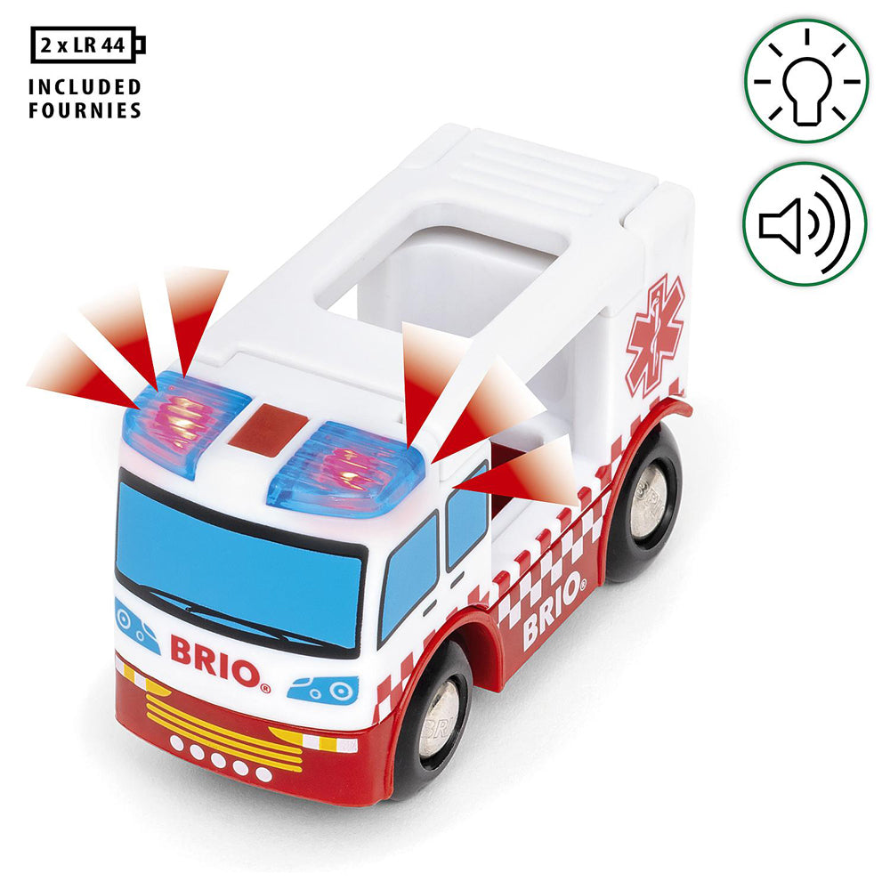 Brio Rescue Ambulance Kids/Childrens Pretend Play Interactive Toy 3y+ (4 Pieces) — image 2
