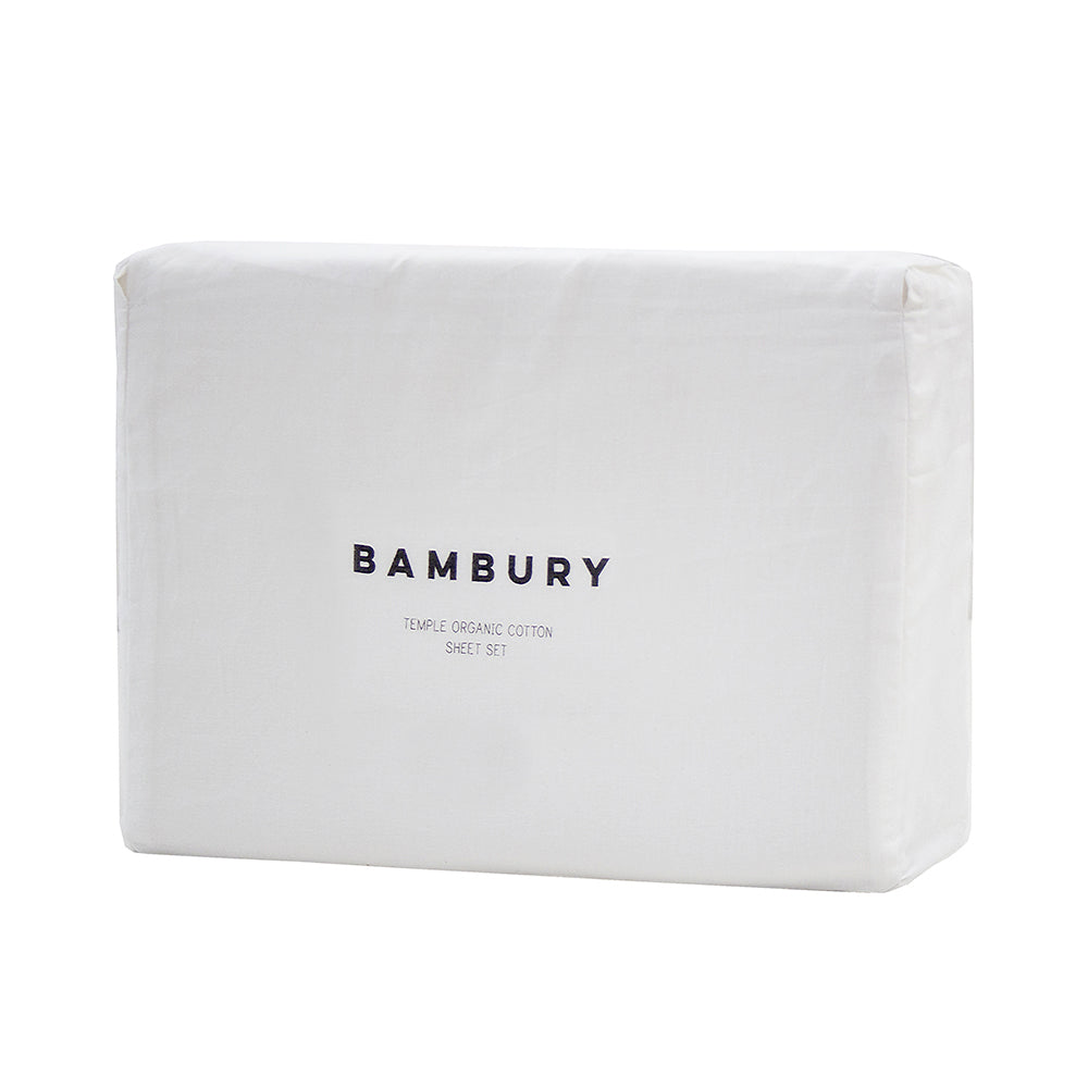 Bambury Home Bedding Size Double Bed Temple Organic Cotton Sheet Set Ivory — image 2