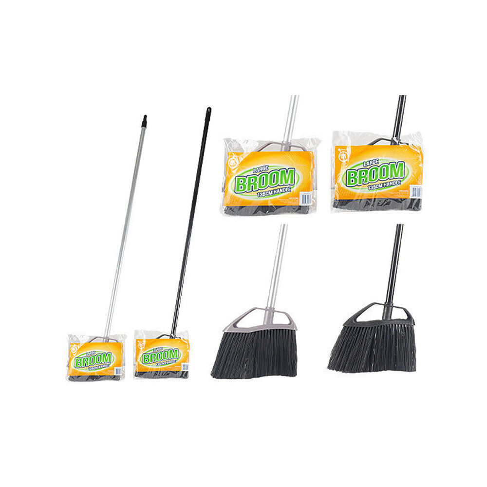 Kemasi 135cm Large Handle Hard Black Bristle Cleaning Broom Assorted — image 2