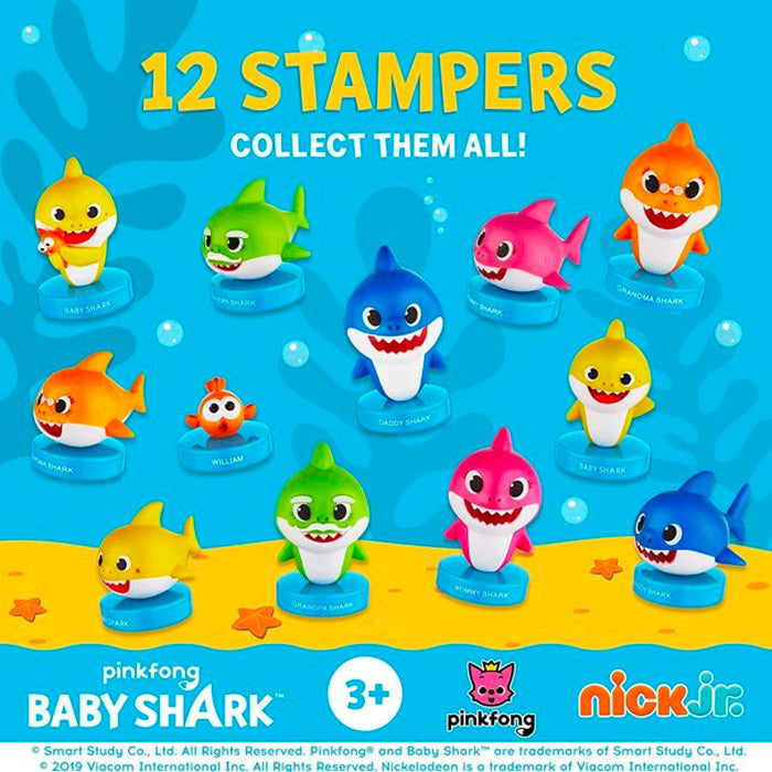 Baby Shark Stampers Kids/Children Stamp Arts/Crafts Fun Toy 3y+ Assorted (5 Pieces) — image 3