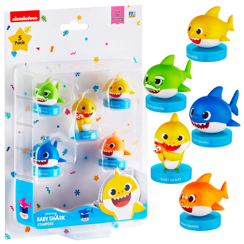 Baby Shark Stampers Kids/Children Stamp Arts/Crafts Fun Toy 3y+ Assorted (5 Pieces)