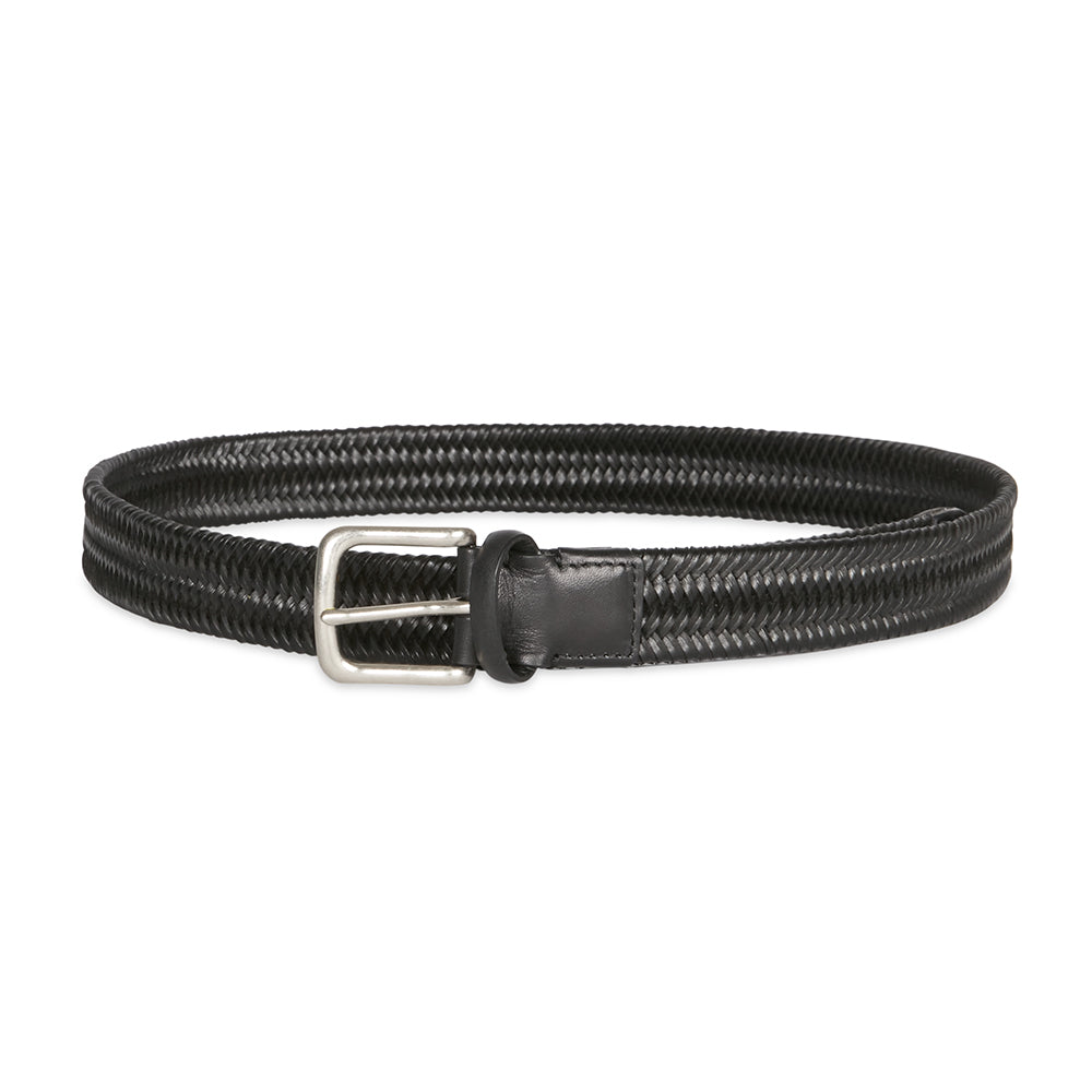 Ben Sherman Men's Woven/Braided Pin Buckle Casual Fashion Belt L/38-40" Black