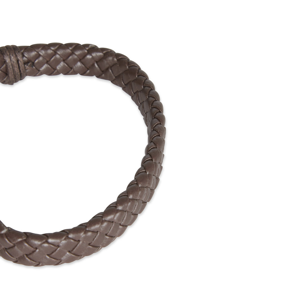 Ben Sherman Men's Leather Wristband Woven Bracelet Strap Accessory Brown (2 Pieces) — image 3