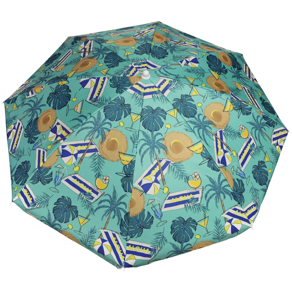Mirage 1.8m Tropics Outdoor Beach Canopy Umbrella w/ Carry Bag