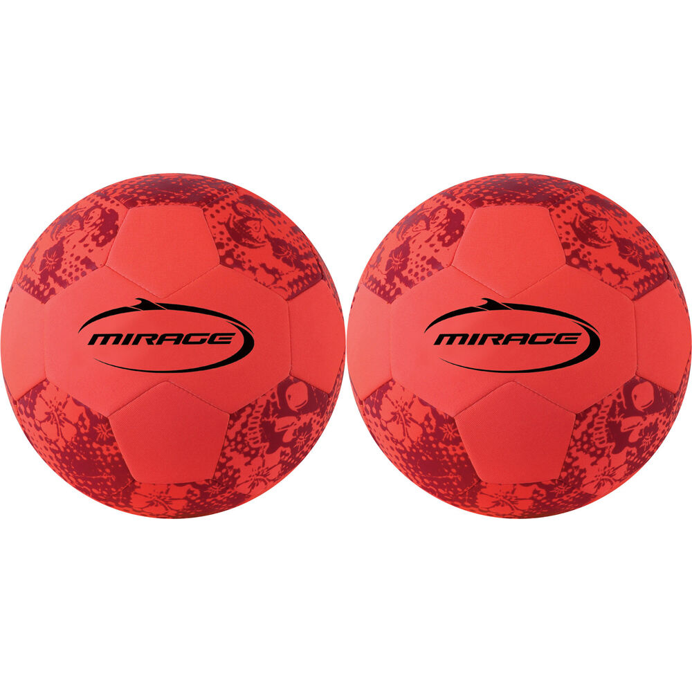 Mirage Waterproof Neoprene Soccer Ball Kids Outdoor Water Toy Orange (2 Pack)