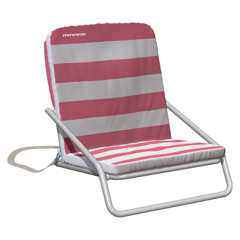 Mirage Beach Foldable Relaxing Durable Outdoor Sitting Sports Chair — Coral