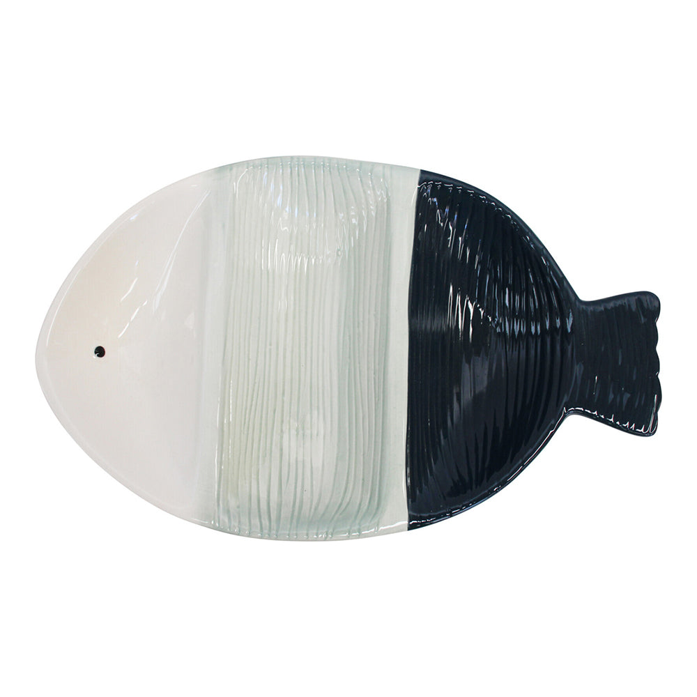 LVD Fish Trio Ceramic 33x20cm Food Snack Serving Plate Decorative Dish Tableware