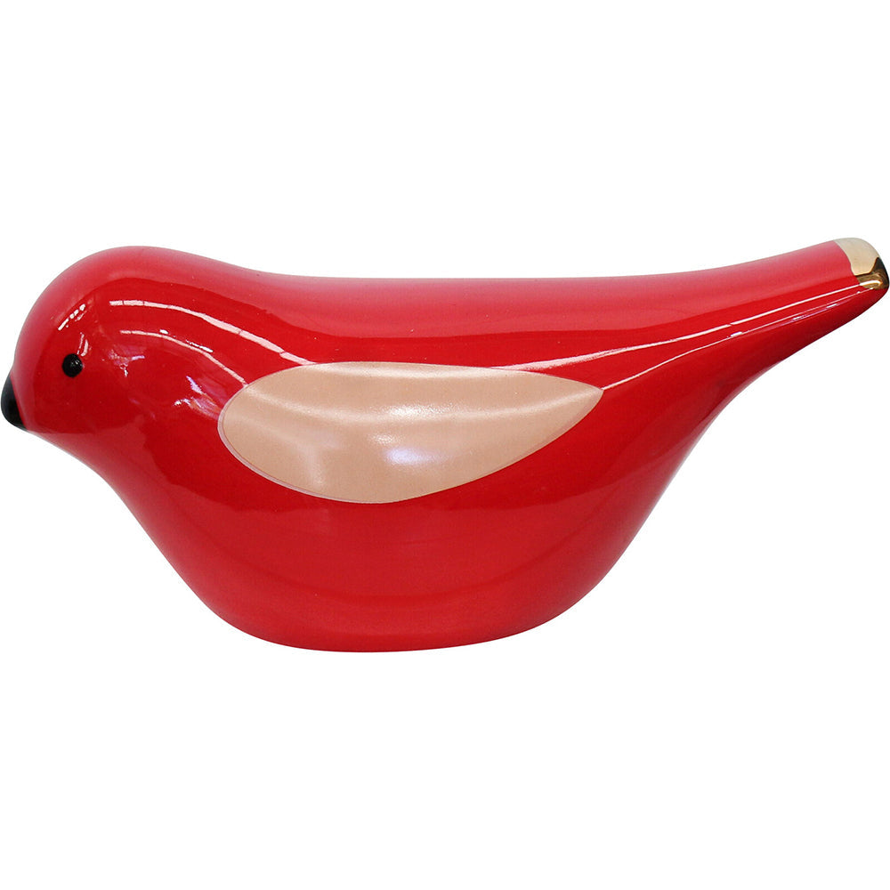 LVD Ceramic Ornament Bird Scandi Red Decorative Tabletop Statue Home Decor (2 Pack) — image 2