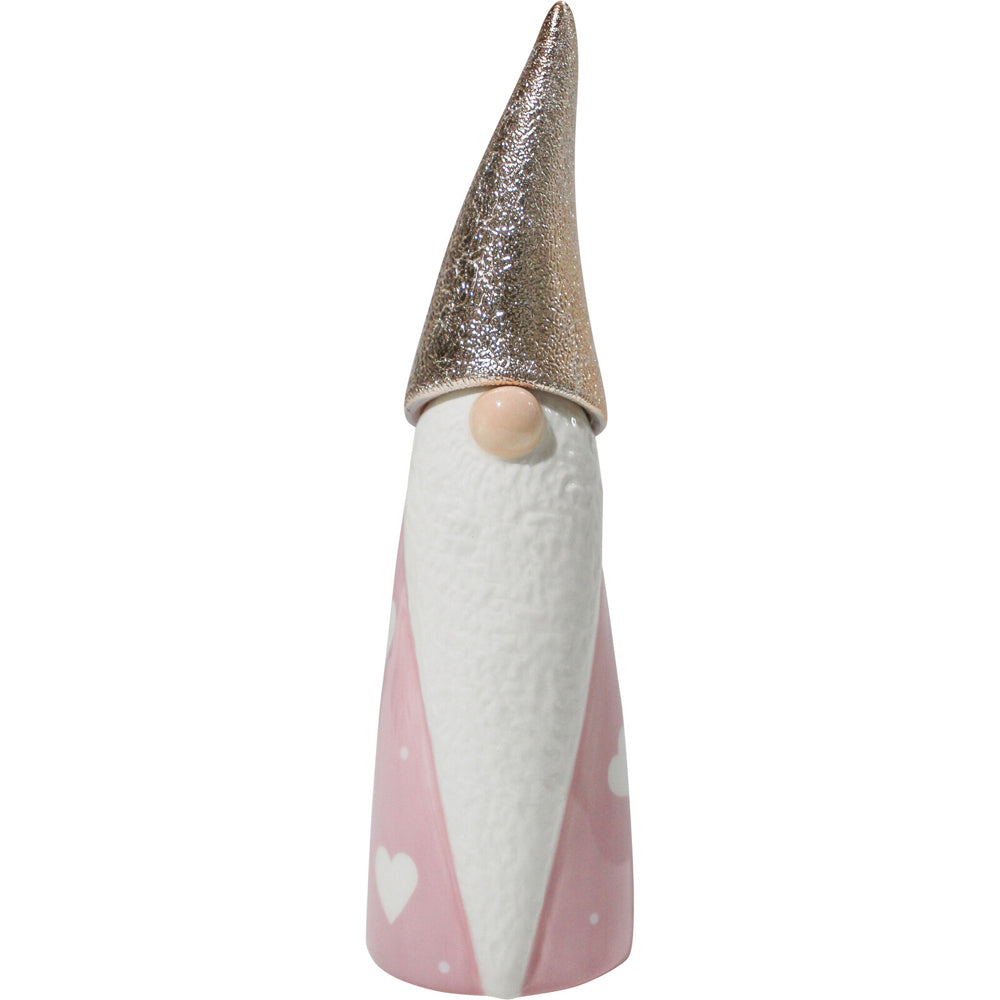 LVD Ceramic Santa Gnome Large Home/Office Xmas Display Decor 6x18cm Pink (2 Pack) — image 2