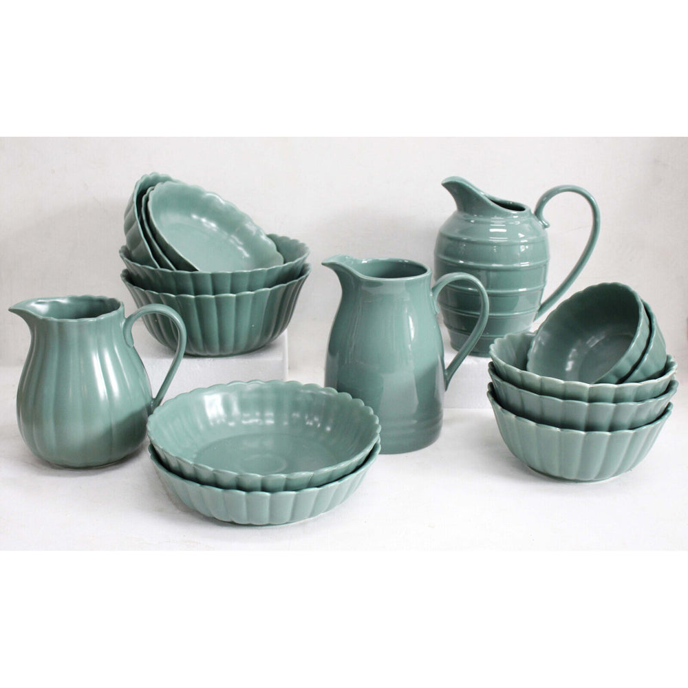 LVD Belle Bayleaf 21cm Ceramic Soup Food Dish Bowl Round Serving Tableware Green — image 4