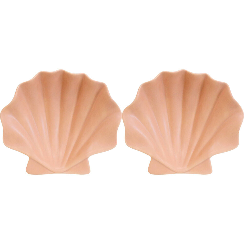 LVD Shell Plate Ceramic Trinket Dish Home/Lounge Tabletop Decor 17cm Tuscan (2 Pack)