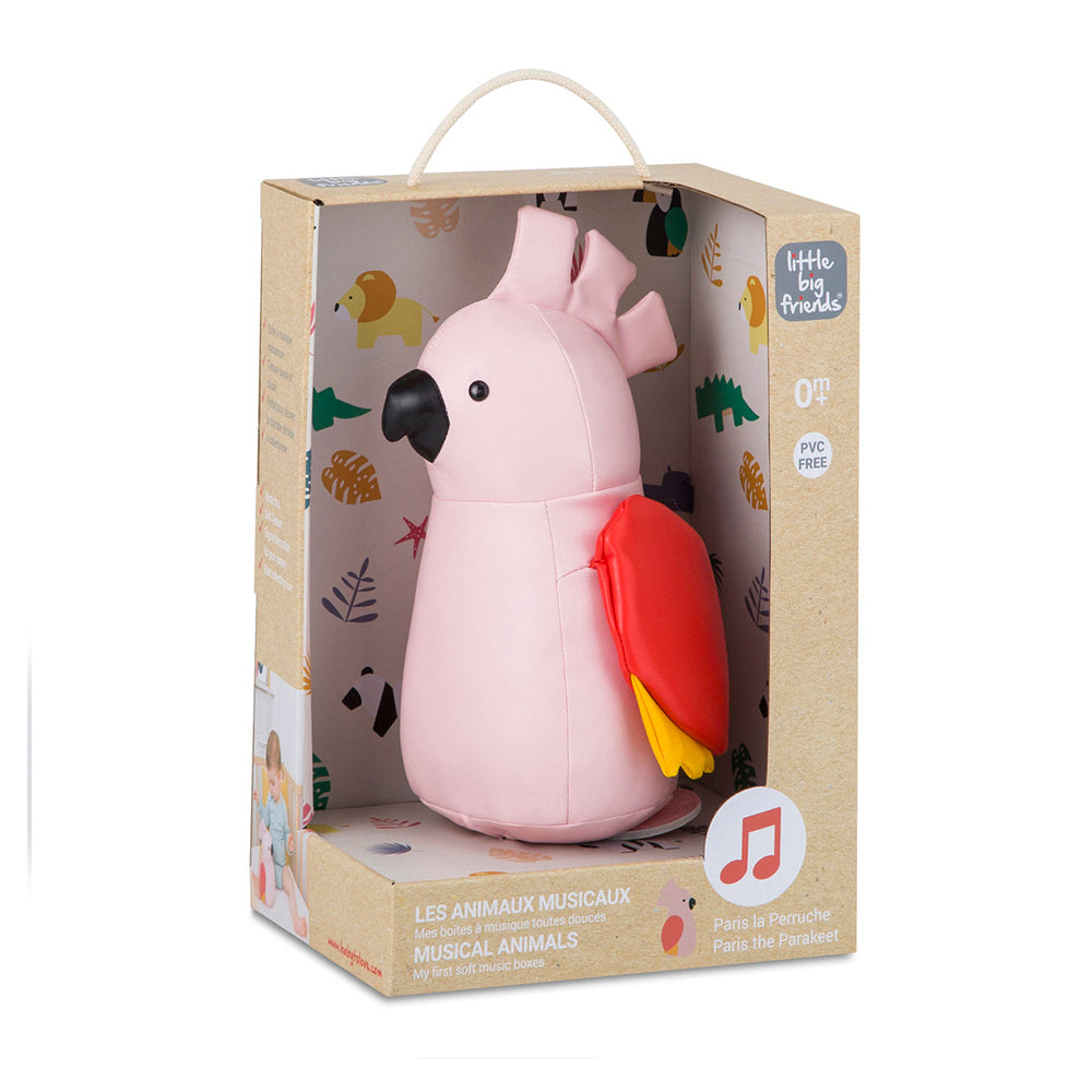 Little Big Friends 24cm Baby/Kids 0m+ Musical Soft Animal Toy Paris The Parakeet — image 8
