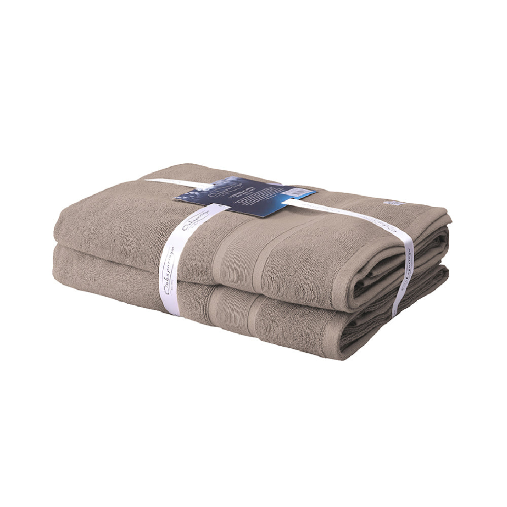 Onkaparinga Ultimate Alanya Turkish Cotton Bath Sheet/Towel Absorbent 550Gsm Almond (2 Pack) — image 2
