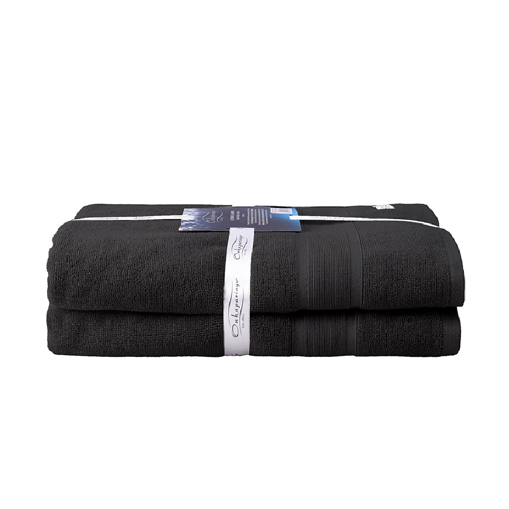 Onkaparinga Ultimate Alanya Cotton Bath Sheet/Towel 550Gsm highly absorbent Castlerock (2 Pack)