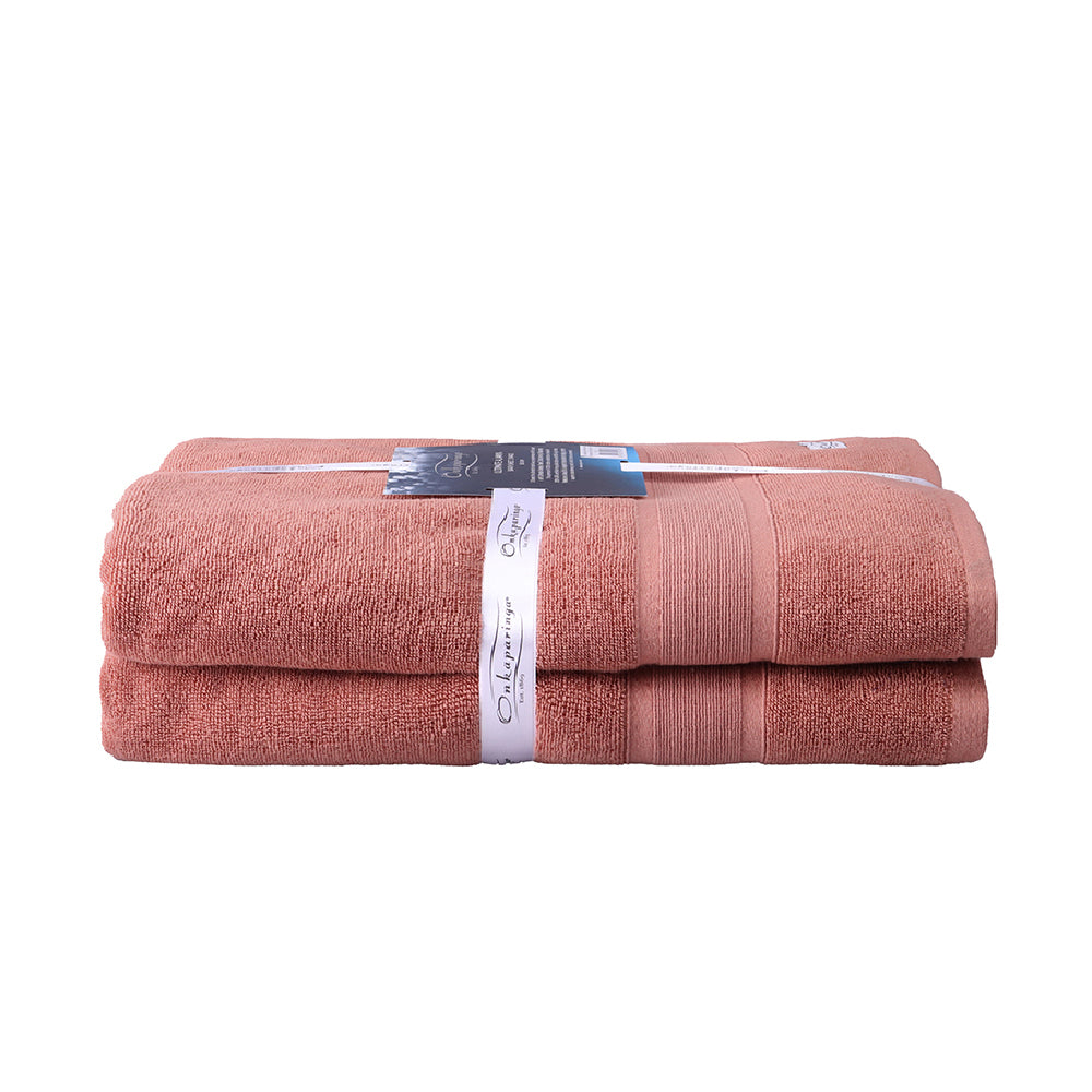 Onkaparinga Ultimate Alanya Turkish Cotton Bath Sheet/Towel 550Gsm highly absorbent Clay (2 Pack)