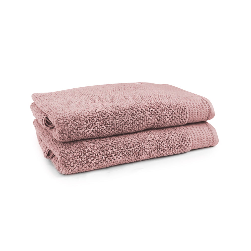 Onkaparinga 90x167cm Cotton Avalon Premium Bath Sheets 550GSM Dusty Primrose (2 Pieces)