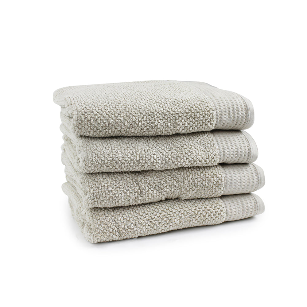 Onkaparinga 69x140cm Cotton Avalon Bathroom Towels Set 550GSM Soft Sand (4 Pieces)