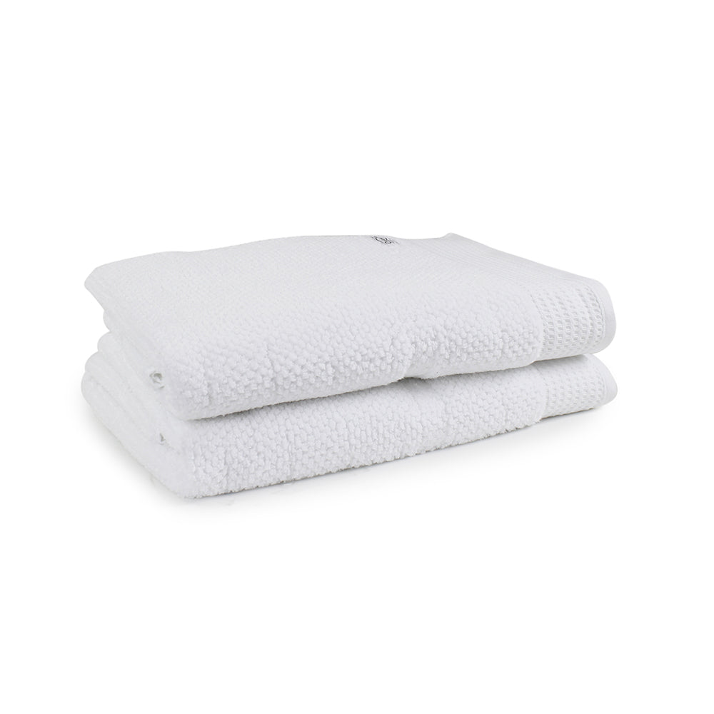 Onkaparinga 90x167cm Cotton Avalon Premium Bath Sheets Set 550GSM White (2 Pieces)