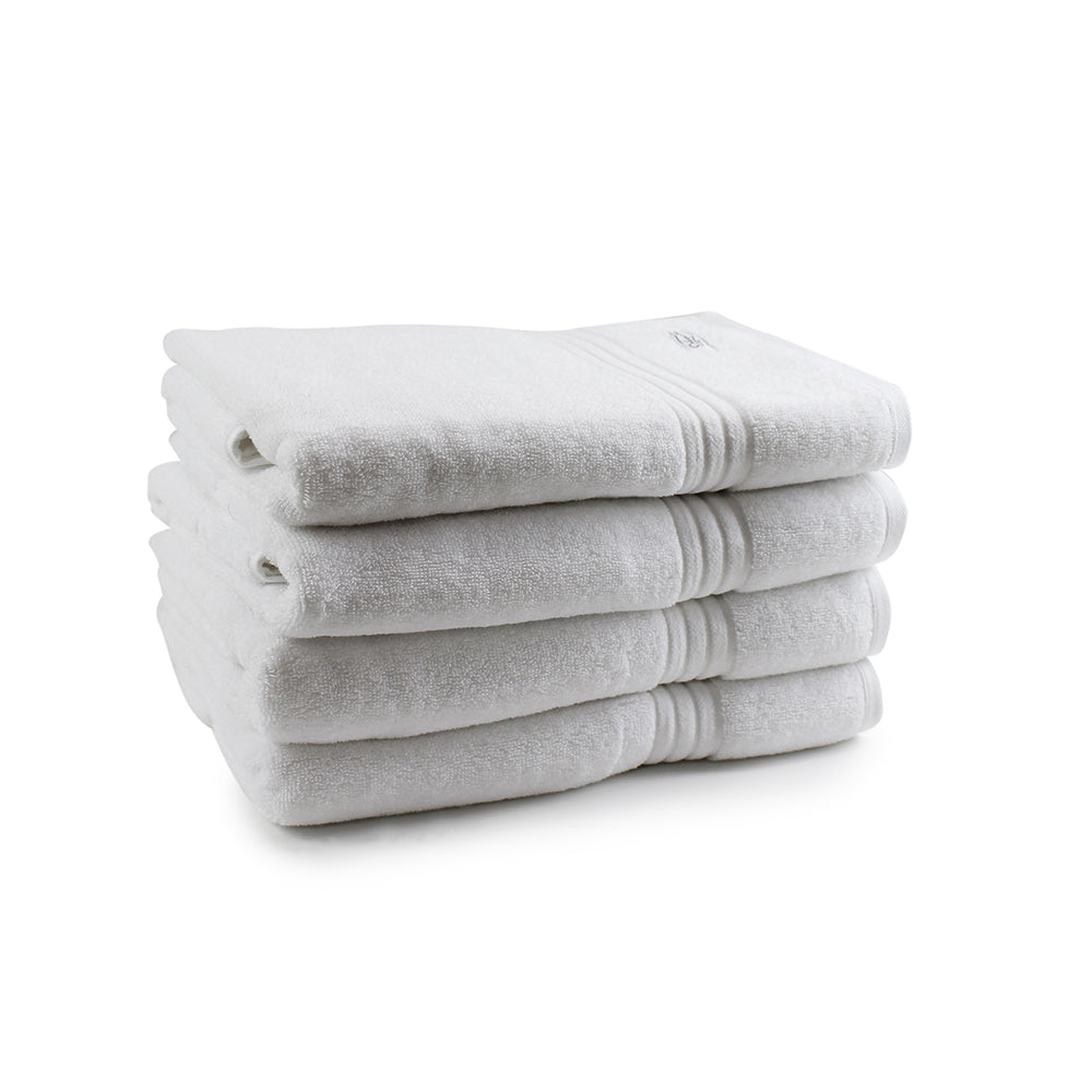 Onkaparinga 69x140cm Cotton Flinders Premium Bathroom Towels 600GSM White (4 Pieces)