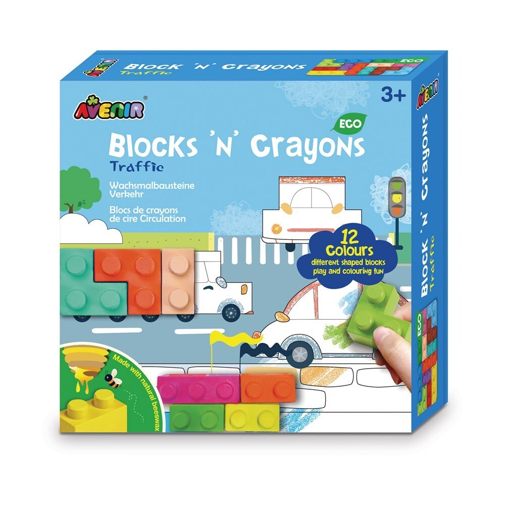 Avenir Blocks'n'Crayons Traffic Art/Craft Kids/Toddler Fun Activity Toy 3y+ (2 Pack) — image 2