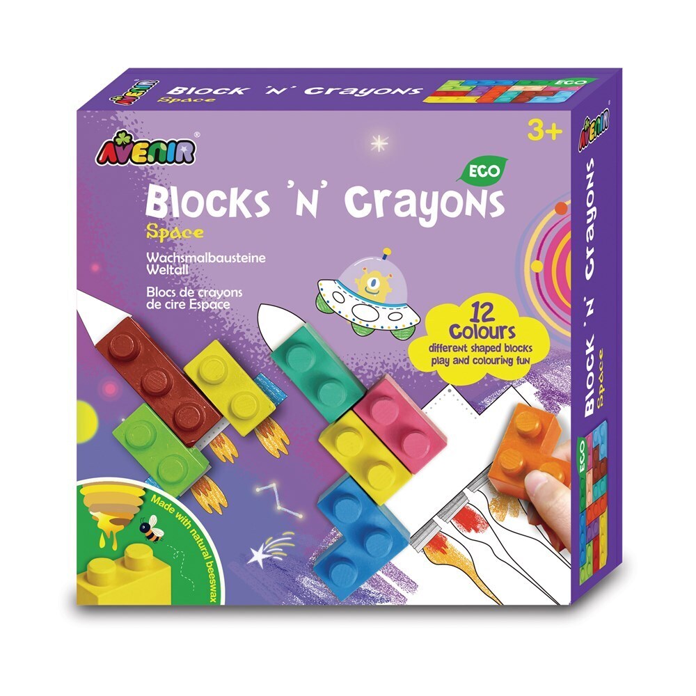 Avenir Blocks'n'Crayons Space Creative Arts/Colors Kids/Toddler Activity 3y+ (2 Pack) — image 2