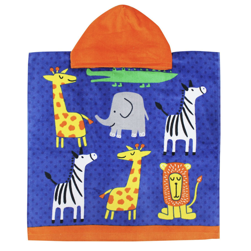 Onkaparinga Kids 60x120cm Absorbent Hooded Beach/Bath/Swimming Towel Animals (2 Pack) — image 2