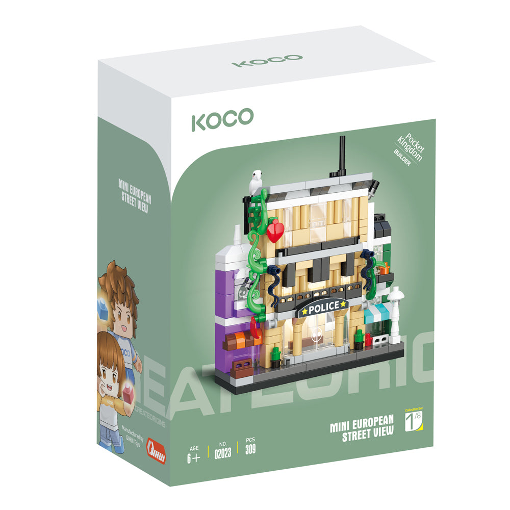 Koco 309pc Koco Police Station Childrens Building Bricks/Blocks Assemble Toy 6y+ (2 Pack) — image 2