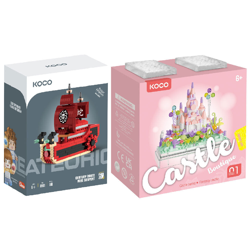 Koco Ship and 414pc Castle Dream Astle Kids/Children Building Toy 6y+ (300 Pieces)