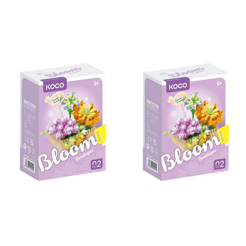 Koco 295pc Koco Succulent Combination Potted Plants Kids/Children Building Toy 6y+ (2 Pack)