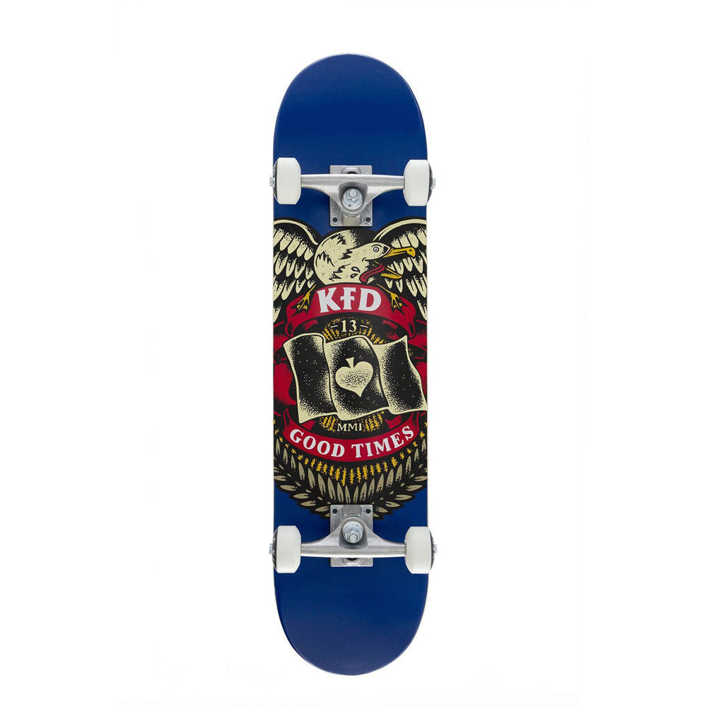 KFD Complete Outdoor Sports Beginner Skateboard Young Gunz Badge Navy 7.75in — image 2
