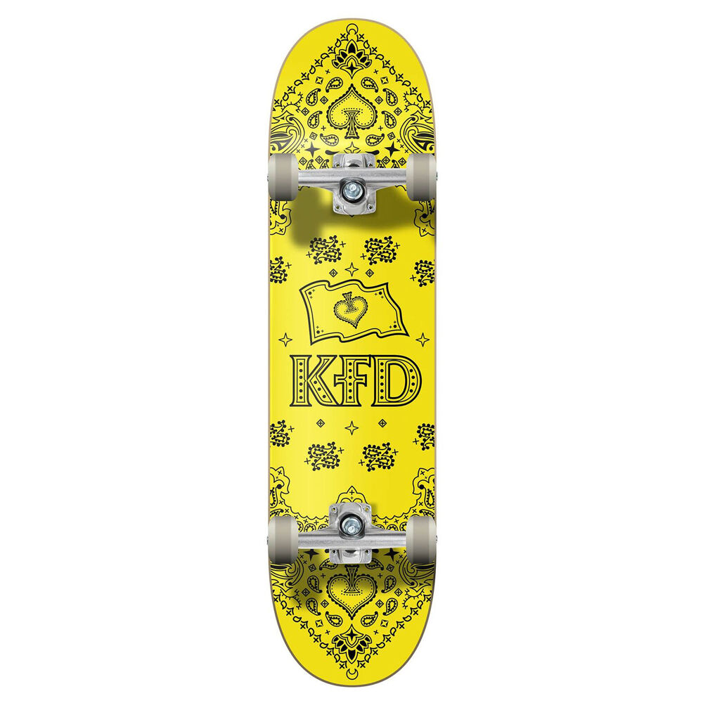 KFD Complete Skateboard Outdoor Sports Deck Young Gunz Bandana Yellow 7.75in — image 2
