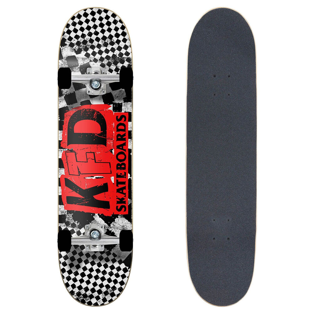 KFD Complete Skateboard Sports Deck Young Gunz Checker Ransom White 7.5in