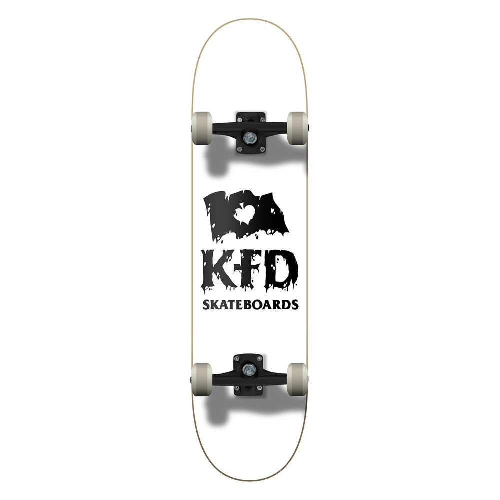 KFD White 7.75in Progressive Premium Thrashed Stacked Skateboard Complete — image 2