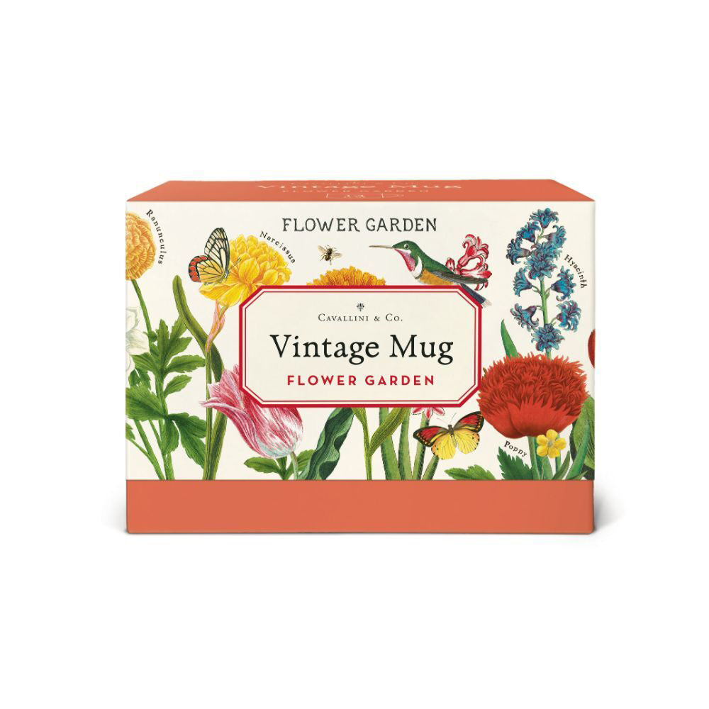 Cavallini Vintage Glassware Coffee Mug 414ml/19.5cm Vintage Flower Garden — image 2