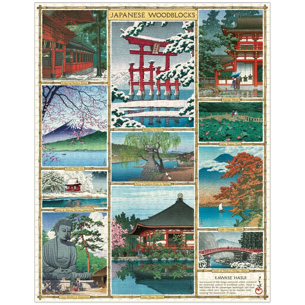 Cavallini Jigsaw Puzzle Japanese Woodblocks 55x70cm Learning Game (1000 Pieces) — image 3