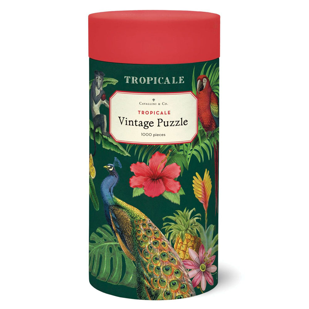 Cavallini Vintage Jigsaw Puzzle Tropicale 55x70cm Learning Game (1000 Pieces)
