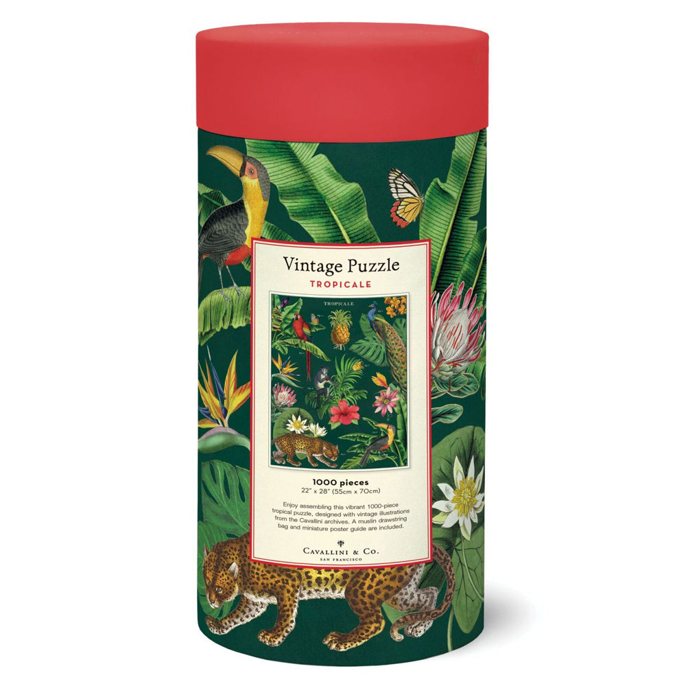 Cavallini Vintage Jigsaw Puzzle Tropicale 55x70cm Learning Game (1000 Pieces) — image 2
