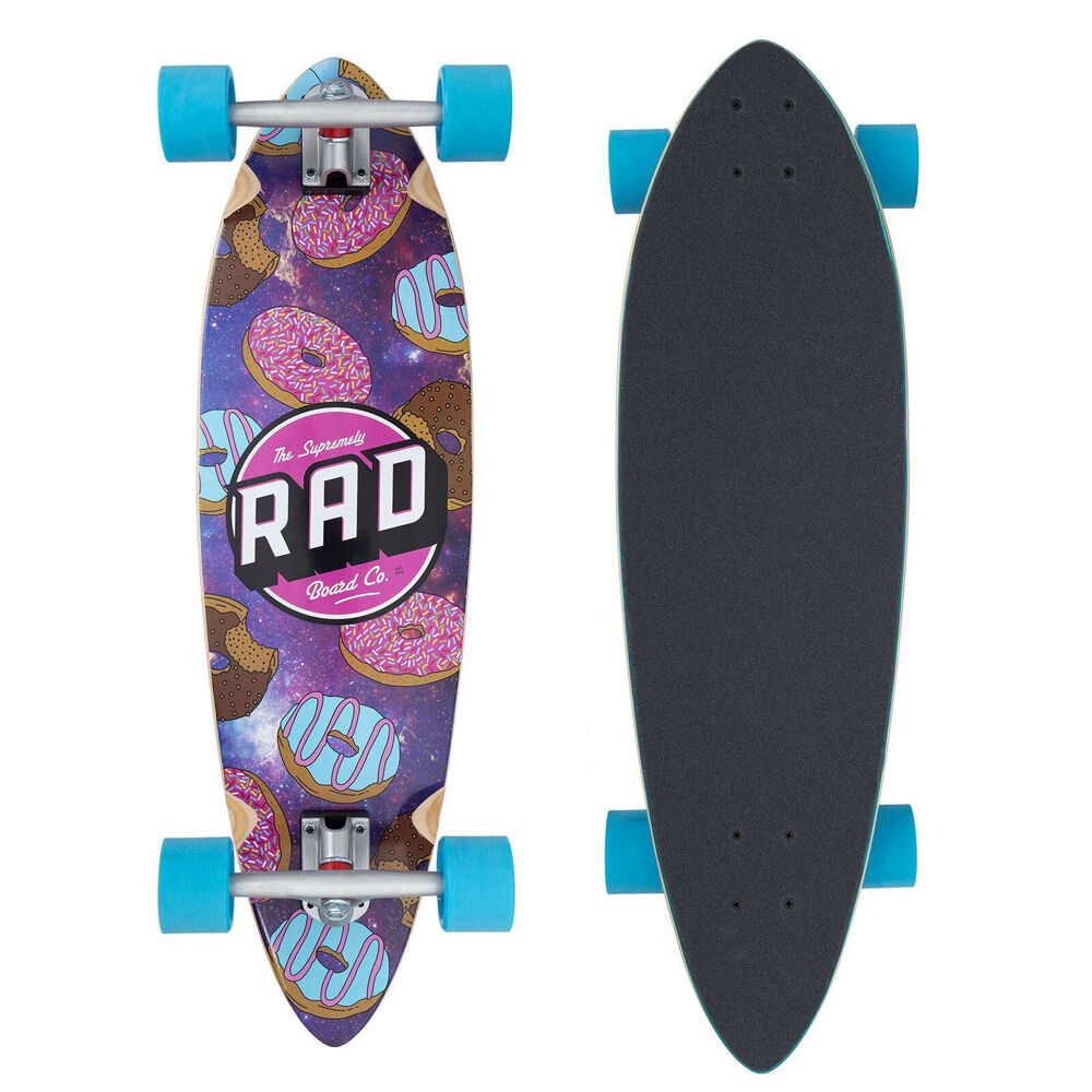 Rad Board CO Complete Mini Pintail Longboard Skateboard Donut Asteroid 9in