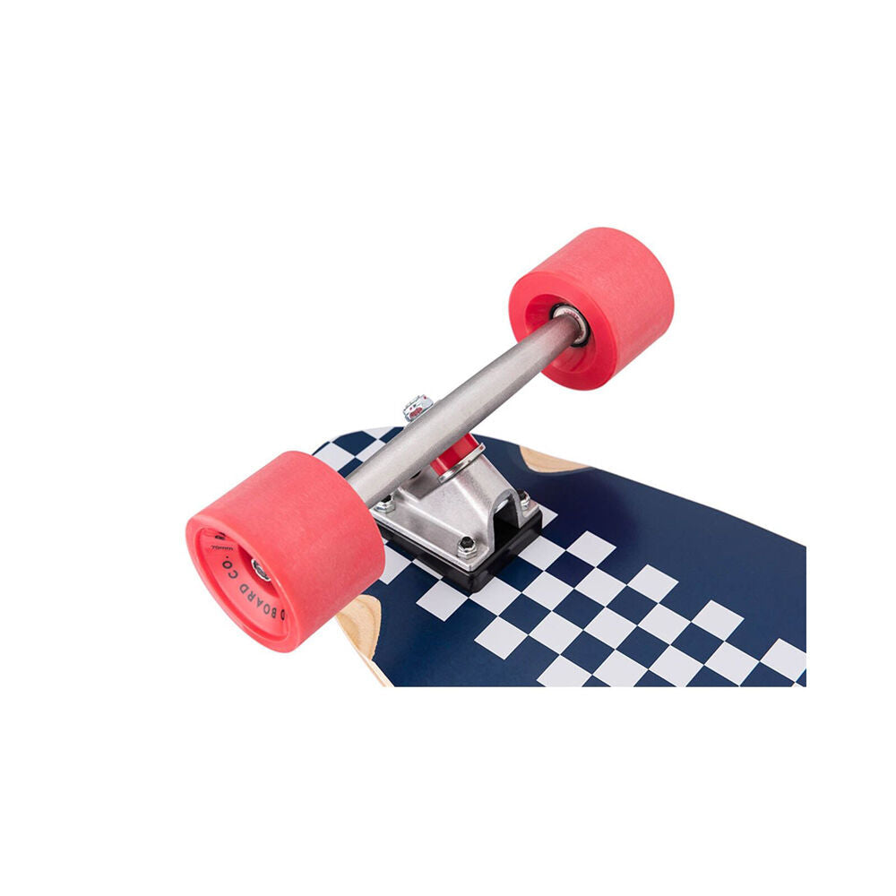 Rad Board CO Complete Pintail Mini Longboard Deck Checker Stripe Navy/White 9in — image 3