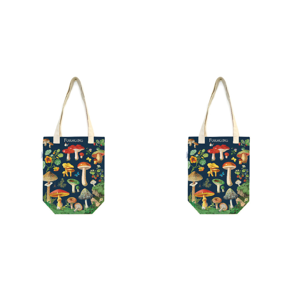 Cavallini Cotton Tote Bag Travel/Shopping Carry All Handbag 33x40cm Foraging (2 Pack)