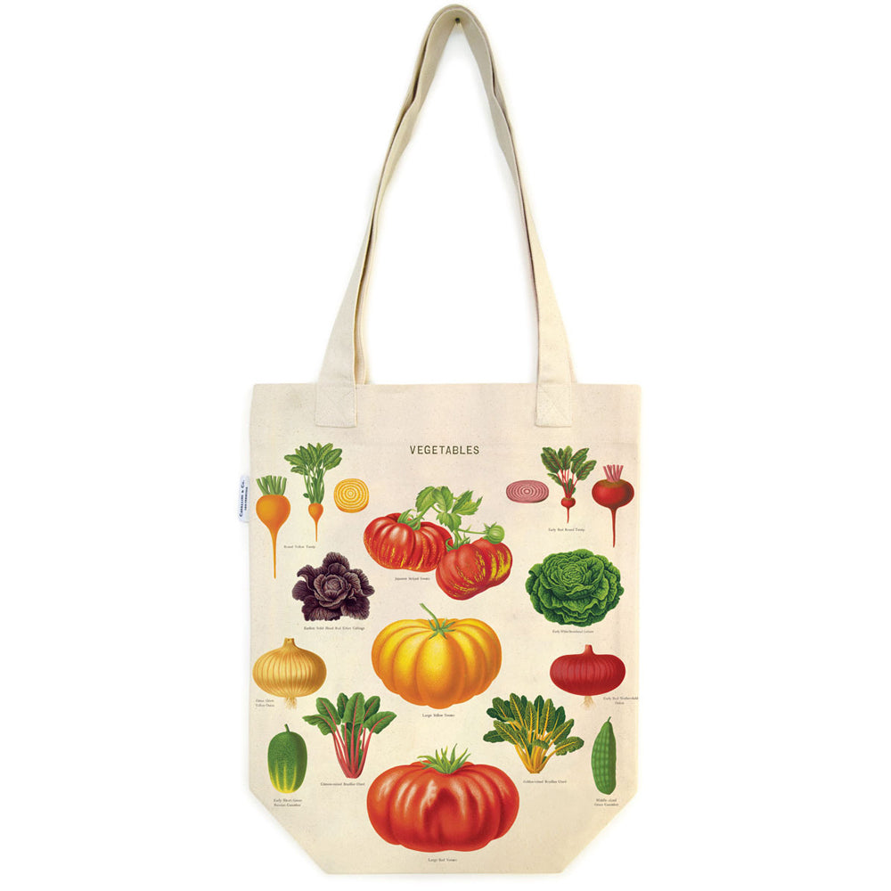 Cavallini Cotton Tote Bag Shopping Carry Handbag 33x40cm Vegetable Garden (2 Pack) — image 2