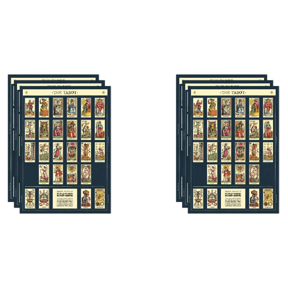 Cavallini Paper Poster Prints/Gift Wrap Wall Art Home Decor 50x70cm Tarot (6 Pack)