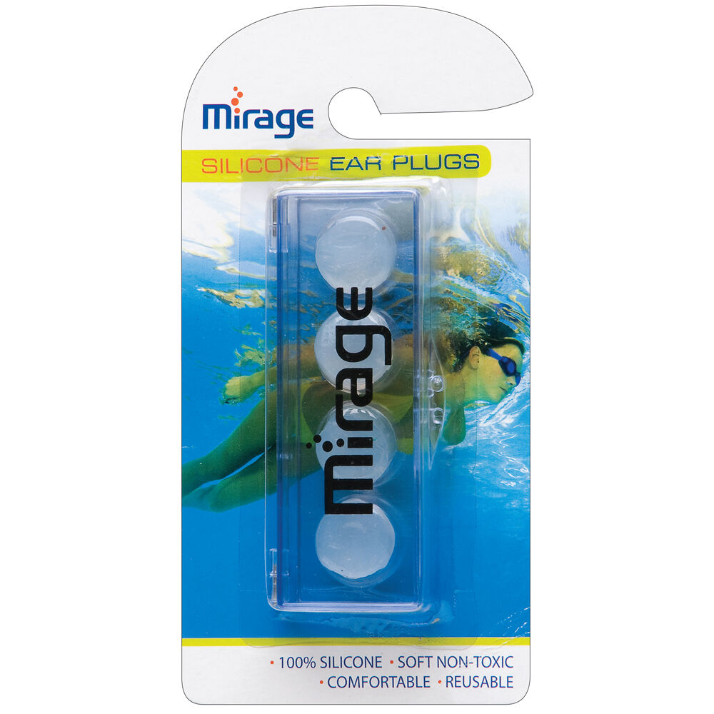 Mirage Clear Soft Silicone Reusable Water Sport Ear Putty Plugs